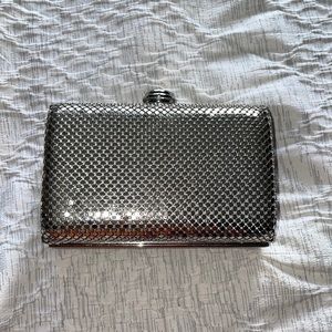 Sondra Roberts Evening Silver Clutch. Handheld size.